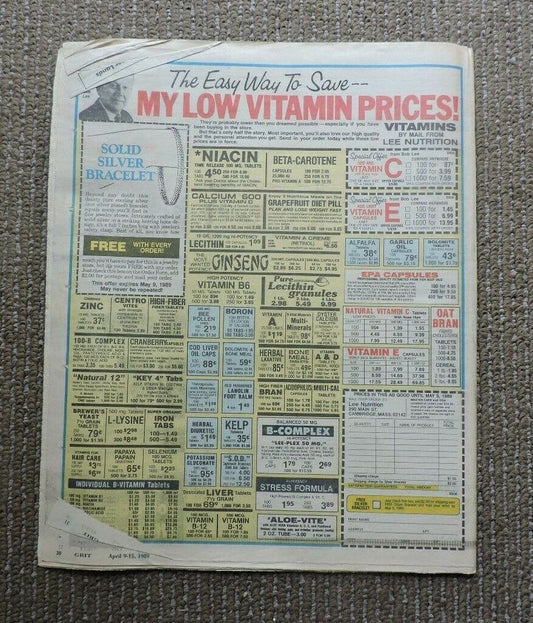 Grit Newspaper April 9-15, 1989 America's Family Publication