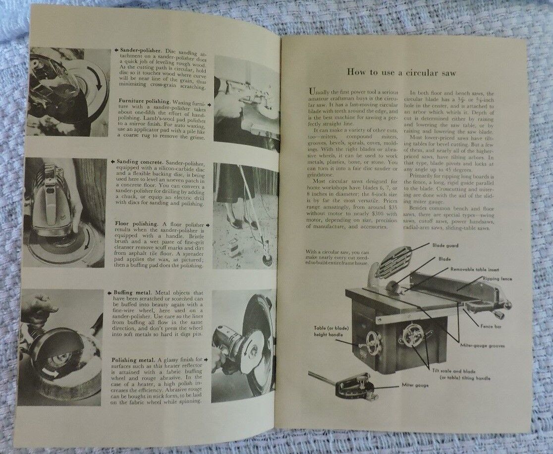 Tips on Using Power Tools Reprinted from Better Homes & Gardens Handyman's Book