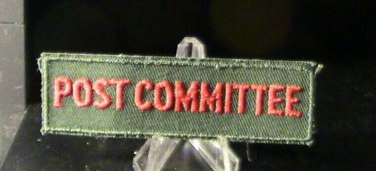 BSA, Explorer Programs: Post Committee Strip (Red Letters)
