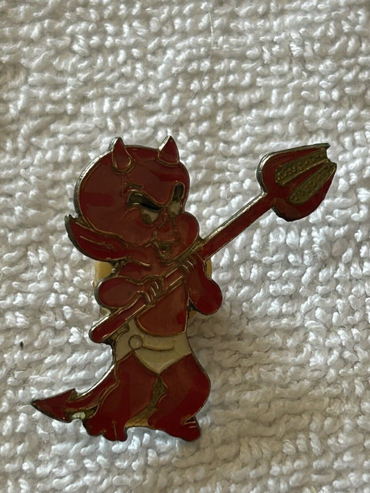 MISC. LAPEL PINS (5) DEVIL, SKOAL, KANGAROO, PLANE, ART