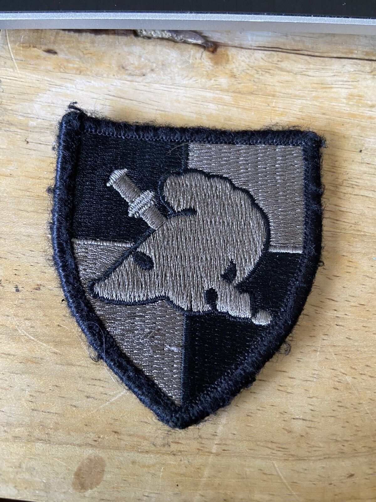 Military/Army Unit Patch (Silver/Black Version)