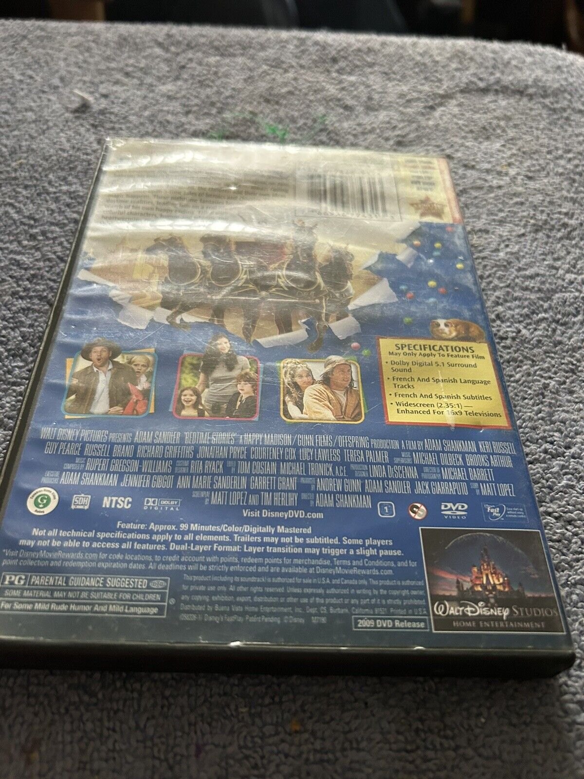 Bedtime Stories DVD, 2008) WALT DISNEY/ADAM SANDLER