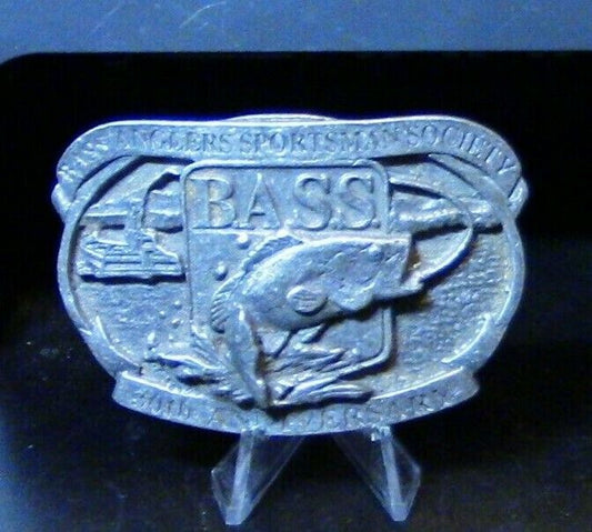 BASS ANGLERS SPORTSMAN SOCIETY 30TH ANNIVERSARY BRASS BELT BUCKLE