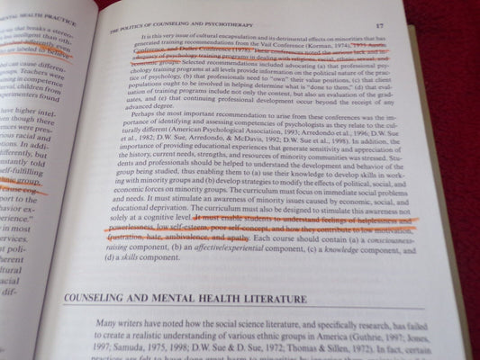 Counseling the Culturally Different: Theory and Practice, Third Edition