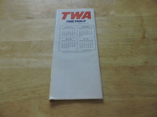TWA Timeline Effective February 1-29, 1980