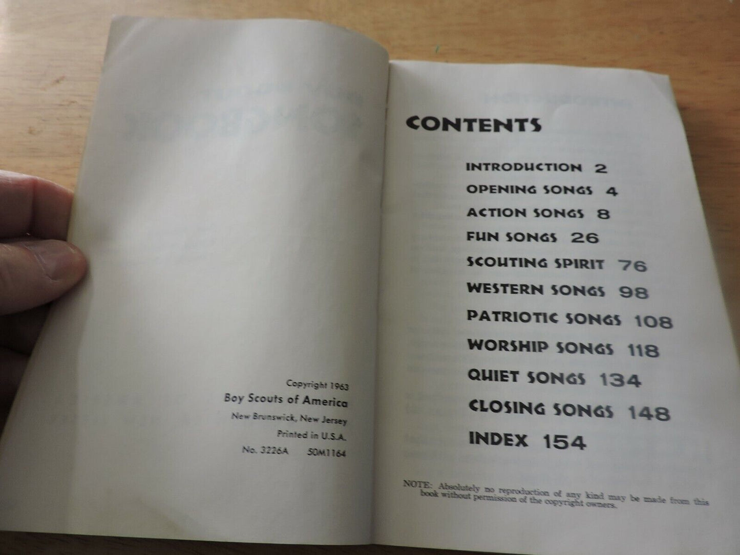 BOY SCOUT SONGBOOK 1963 150 SONGS