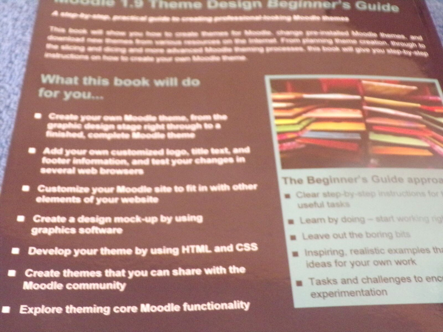 Moodle 1.9 Theme Design Book (HTML, CSS)