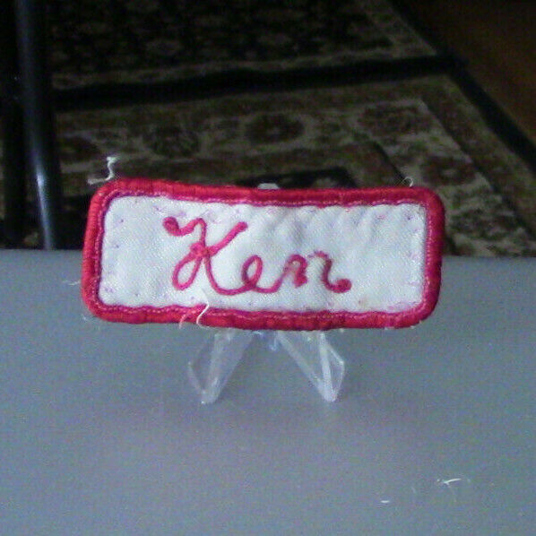 Uniform, Name Patch:KEN (White Background/Red Outline & Letters)