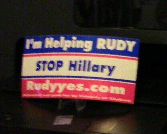 I'm Helping Rudy-Stop Hillary Bumper Sticker