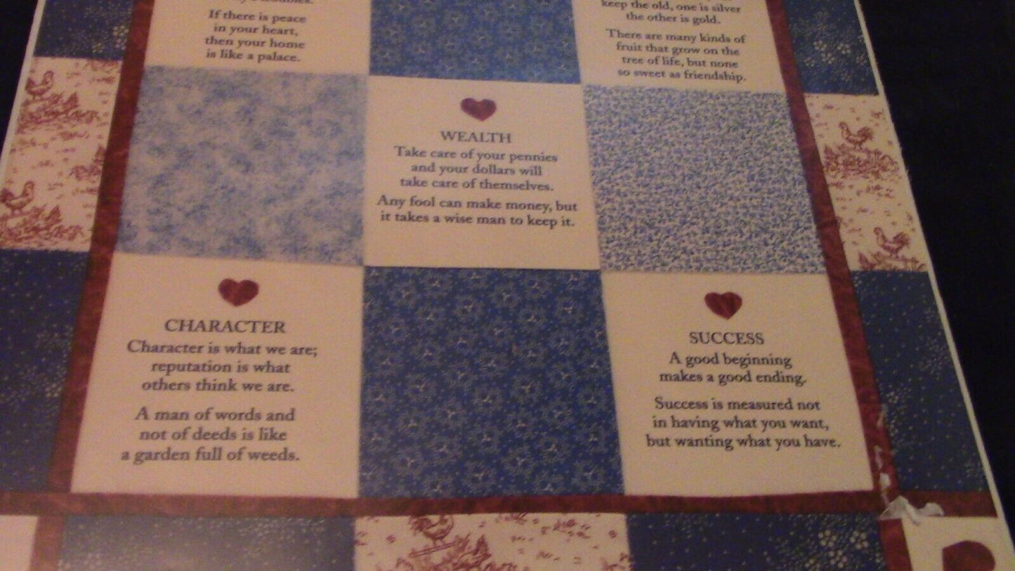 Portal Publications Presents: Early American Proverbs Poster 11 3/4" X 36" (NIB