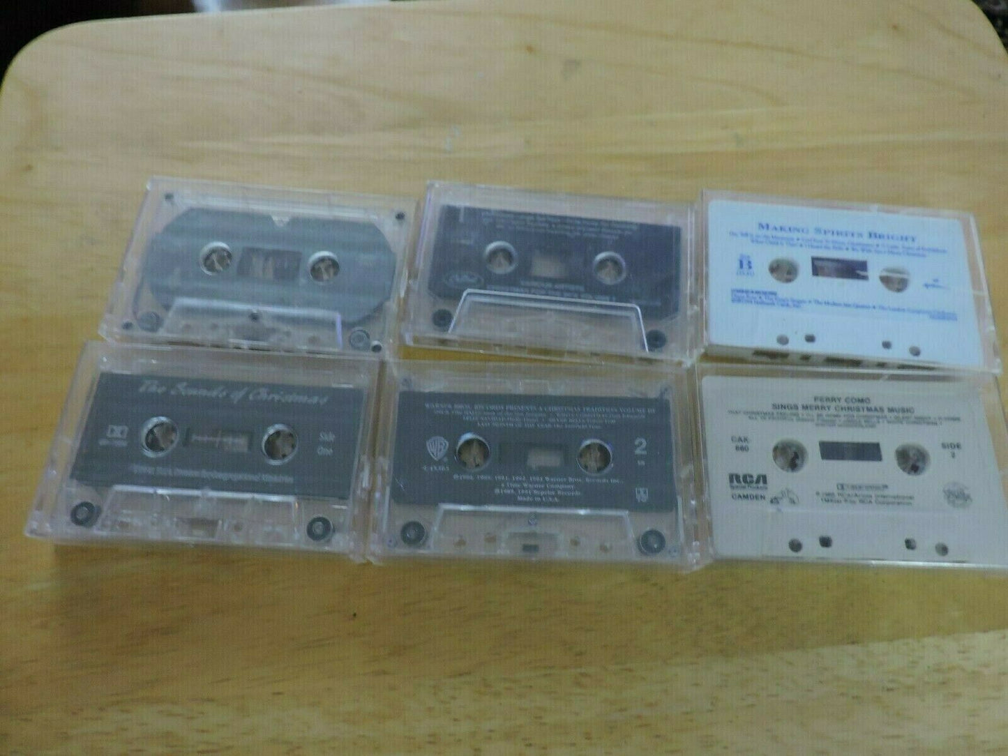 SET OF 6 CHRISTMAS CASSETTE TAPES --VARIOUS ARTISTS