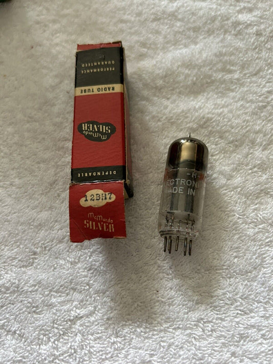 UNTESTED MCMURDU SILVER RADIO TUBE 12BH7