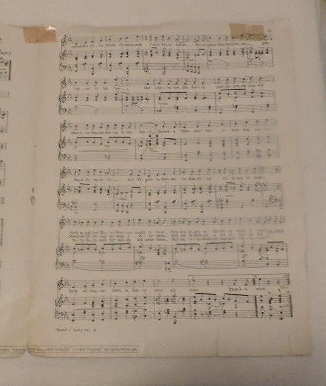 Vintage (1918) There's A Lump of Sugar Down in Dixie Sheet Music