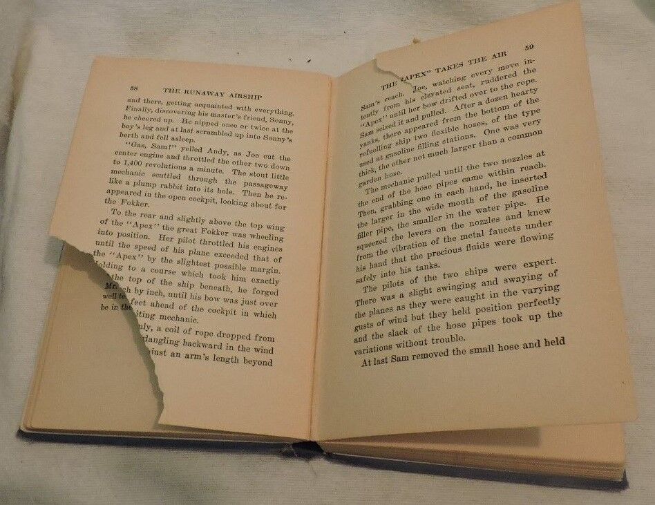 1929 The Runaway Airship by Eustace L. Adams Hardcover Book