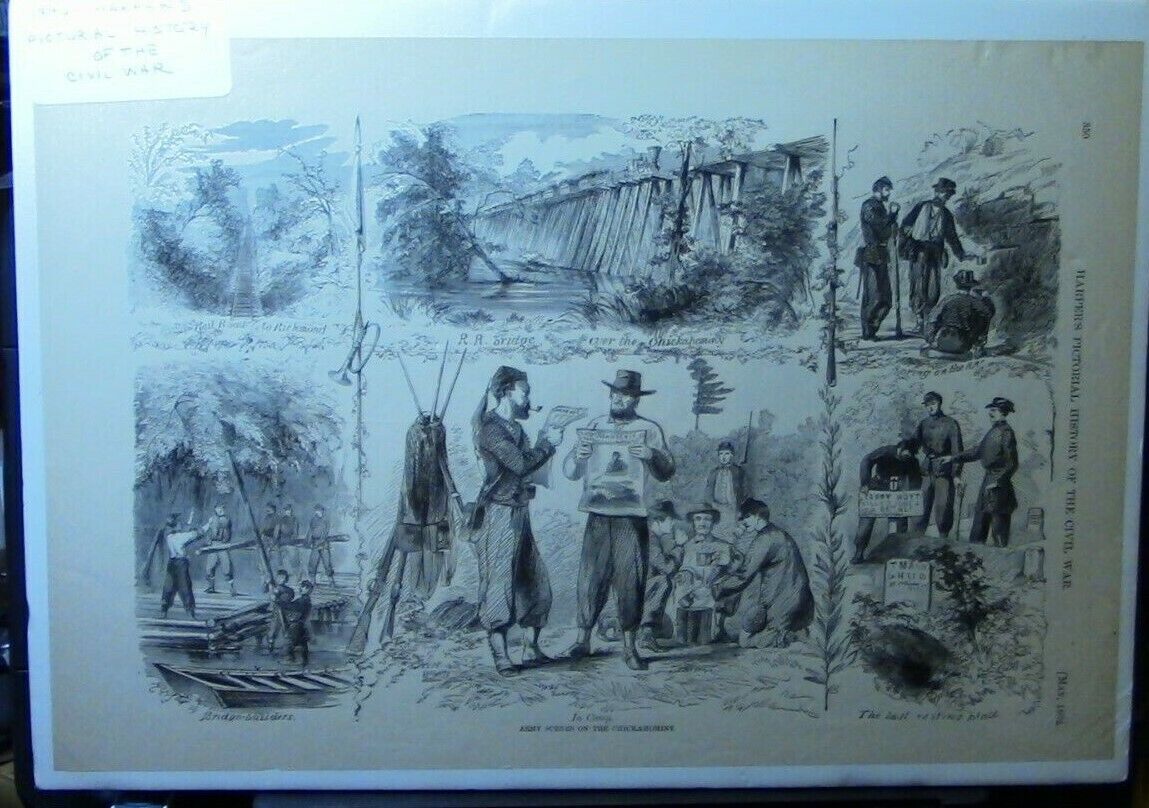 Original Print (B&W): Harpers Pictoral History of the Civil War (1862)