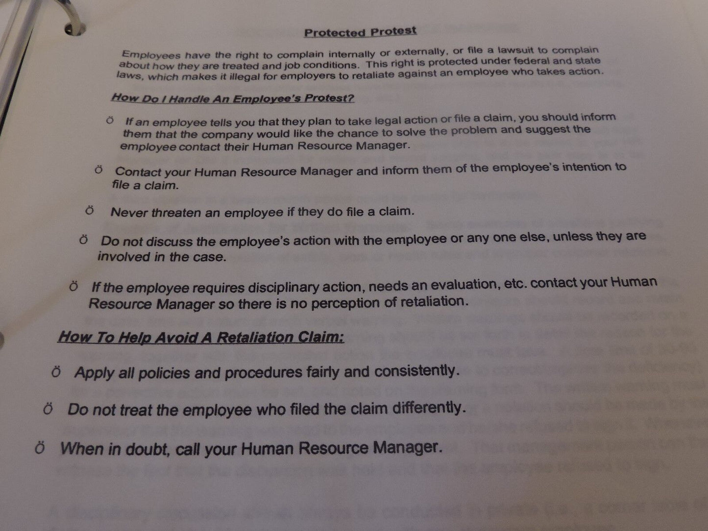 Civil Treatment Workshop Binder