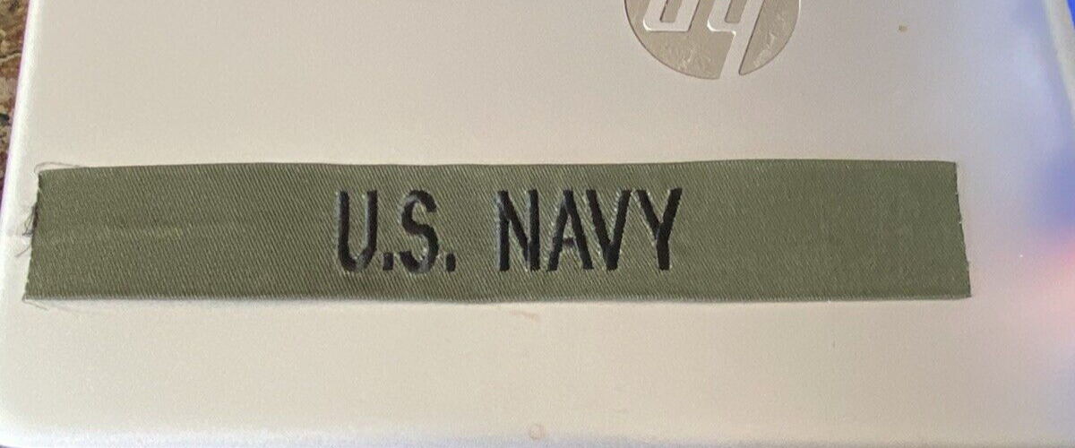 US Navy Cloth Uniform Strip 8" USN