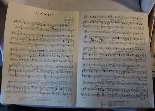 Candy Sheet Music for Voice and Piano Published 1944