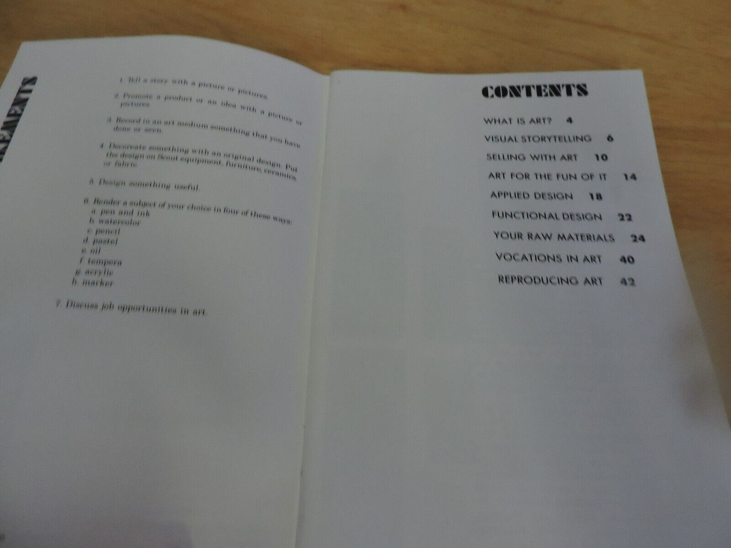 BOY SCOUTS OF AMERICA ART  MERIT BADGE BOOK, 1968