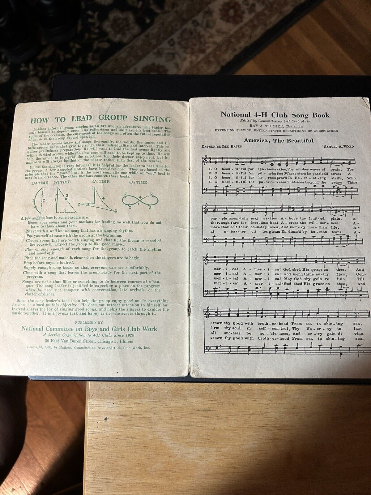 NATIONAL 4-H CLUB SONG BOOK 1938