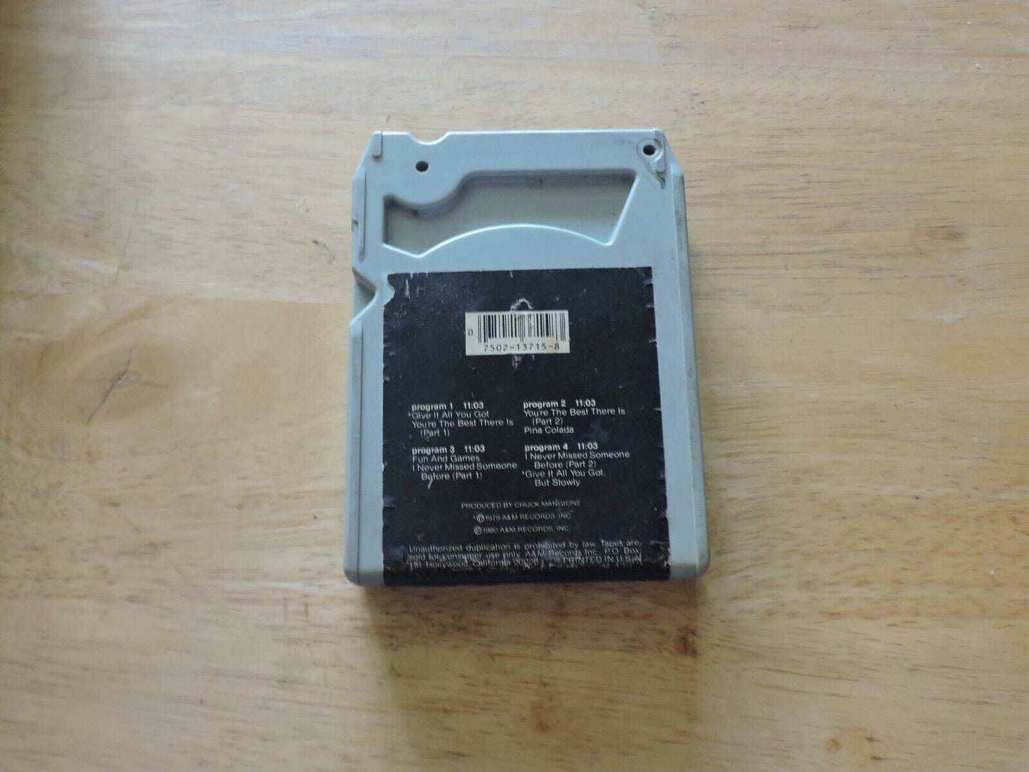 Chuck Mangione : Fun and Games 8 Track 1979