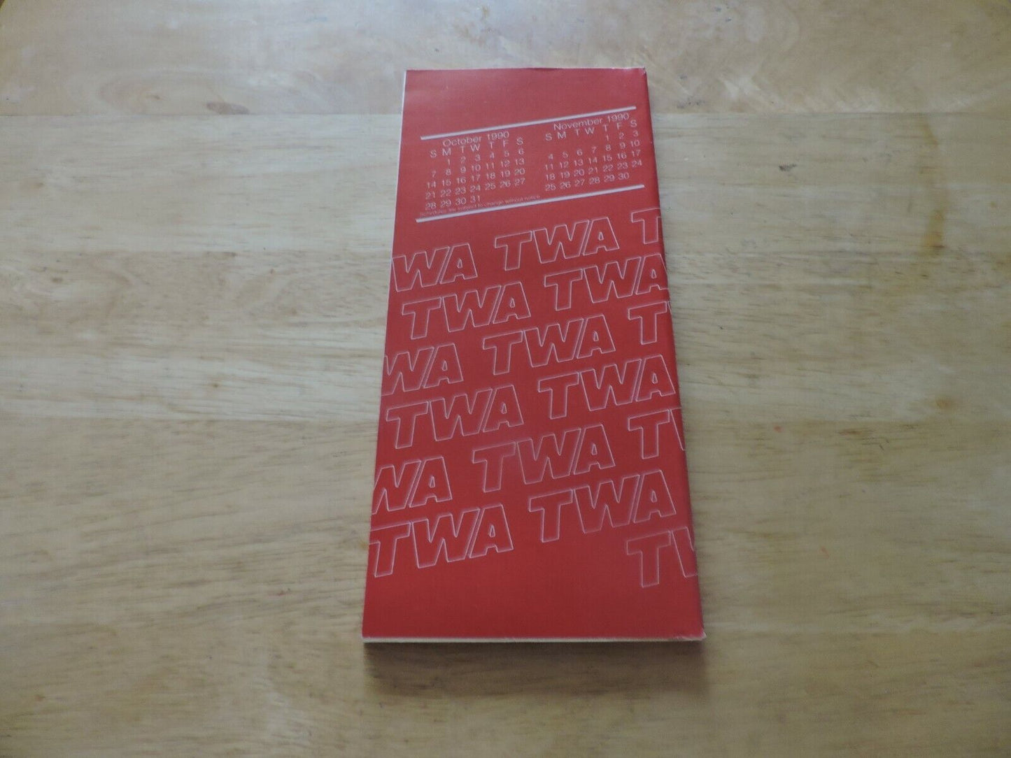 TWA Timeline Effective October 1, 1990