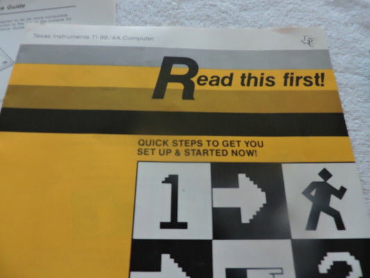 TEXAS INSTRUMENTS 1981 OUICK STEPS BIIJ TI T1-99/4A COMPUTER