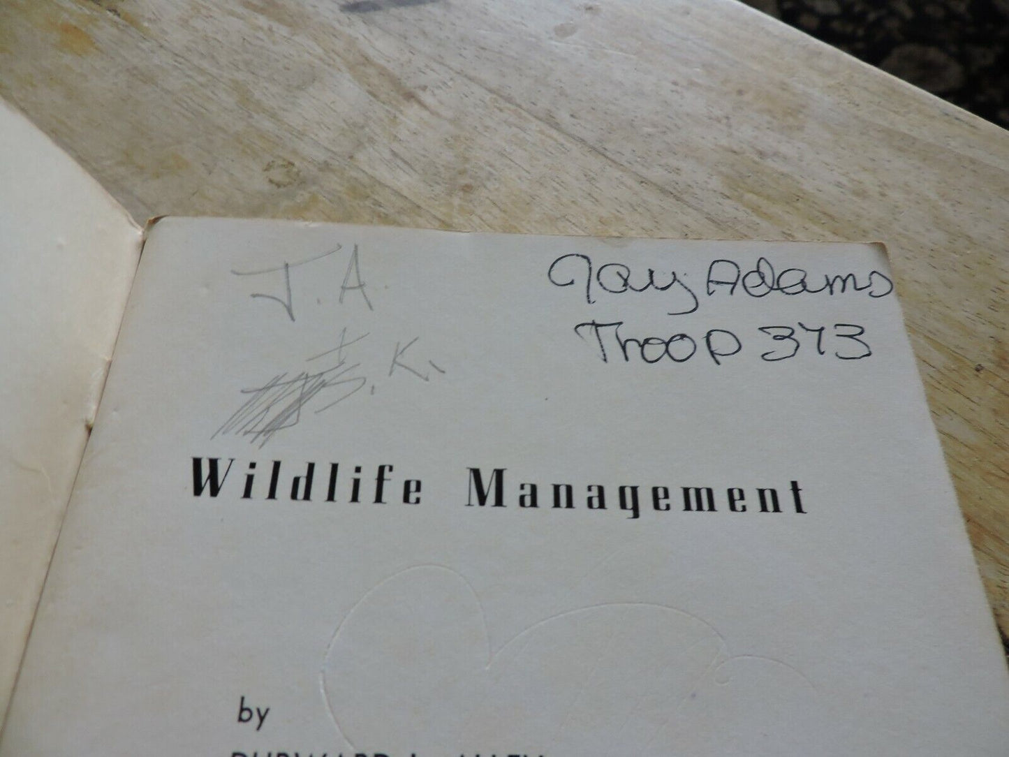 BOY SCOUT MERIT BADGE BOOK: WILDLIFE MANAGEMENT  1952