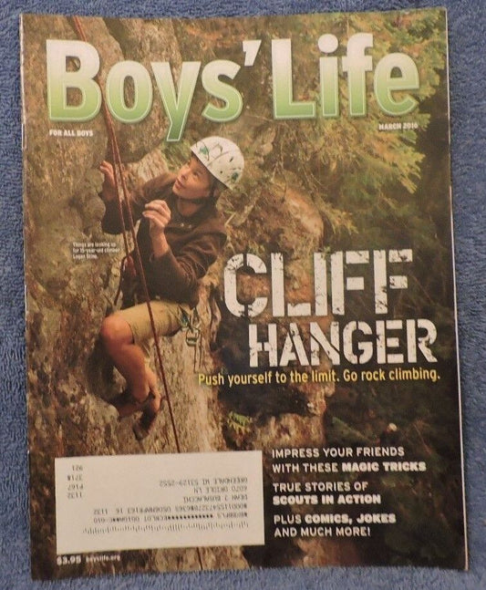 Boy's Life "Cliff Hanger" March 2016