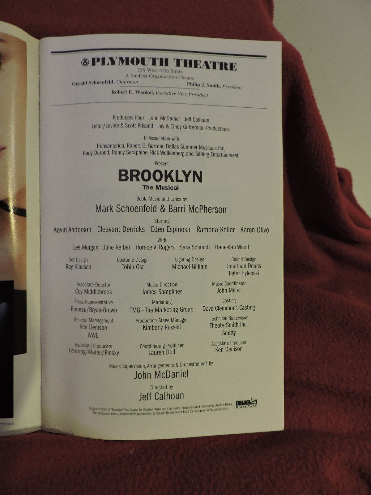 Playbill - BKLYN The Musical Jan. 2005 Plymouth Theater (New York)