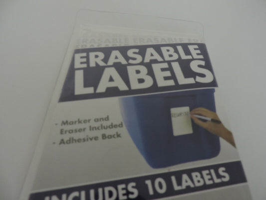 ERASABLE LABELS--10 LABELS--3X5 INCH
