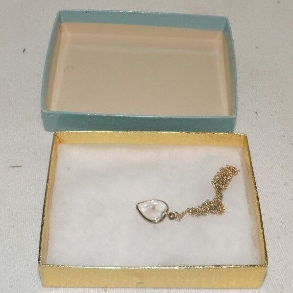 Heart Shaped Necklace and Gold Chain