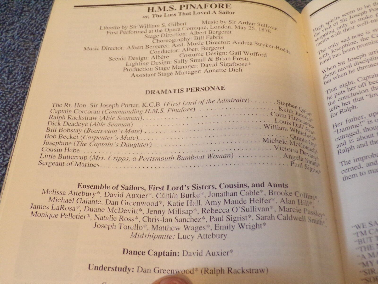 Playbill: G&S Fest (2010, NYC Broadway) Playbill Booklet