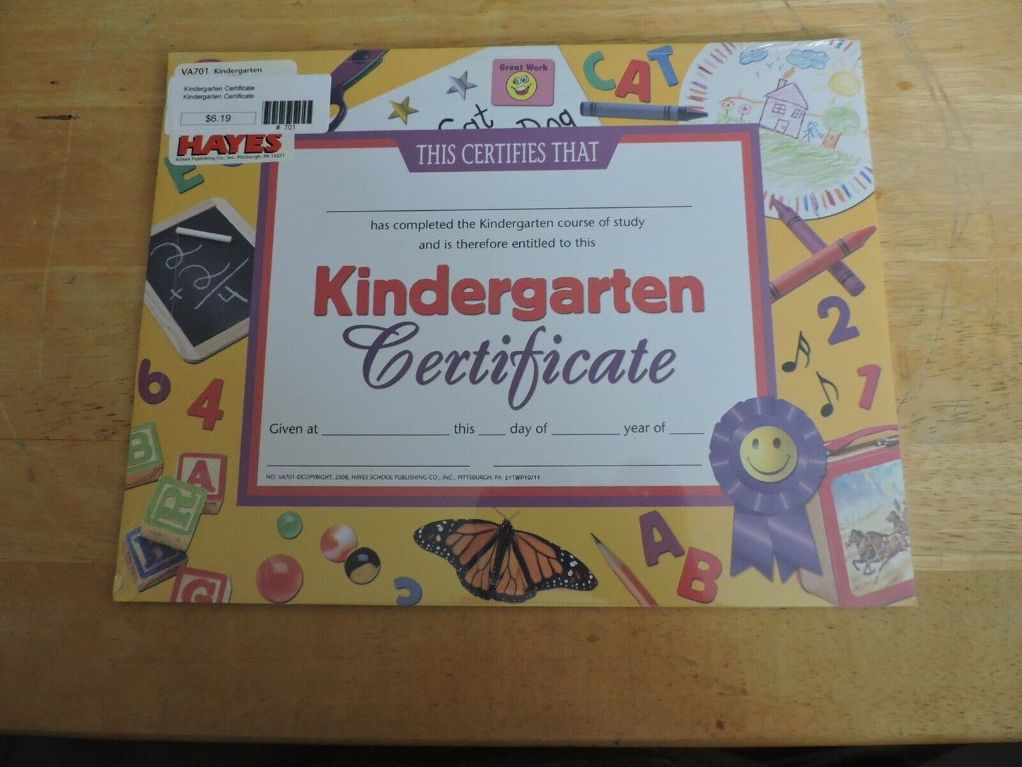 New Package of: "Kindergarten Certificates" (30 per pack)