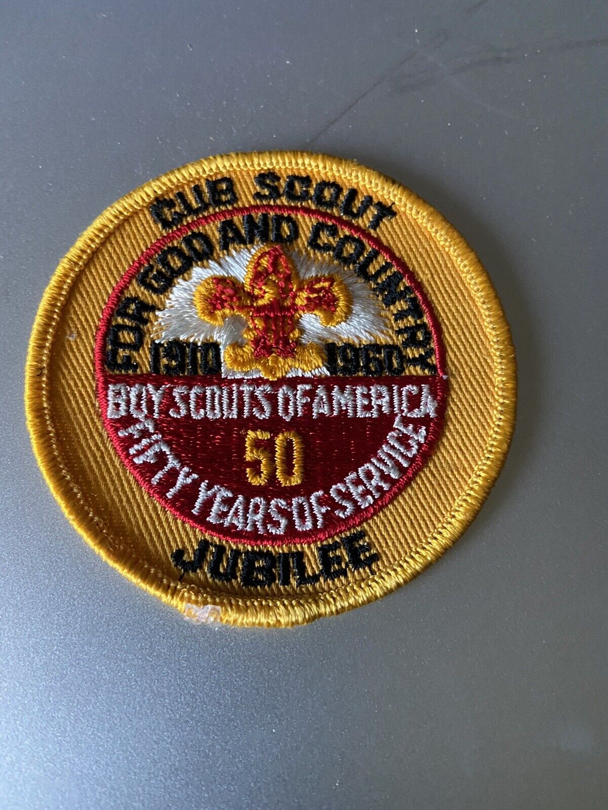 BSA, Cub Scout: Cub Scout "For God and Country 50 Year Jubilee Patch