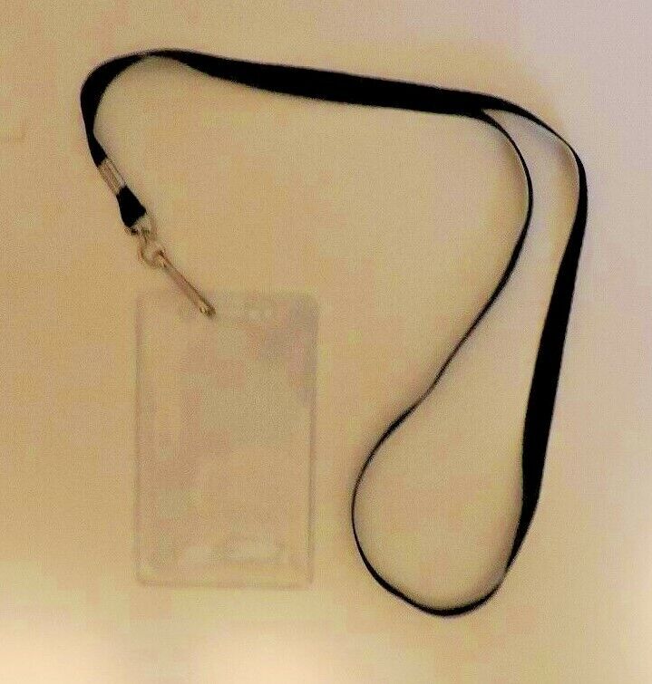 Lot of 28 Clear Plastic Badge Holders with Lanyards