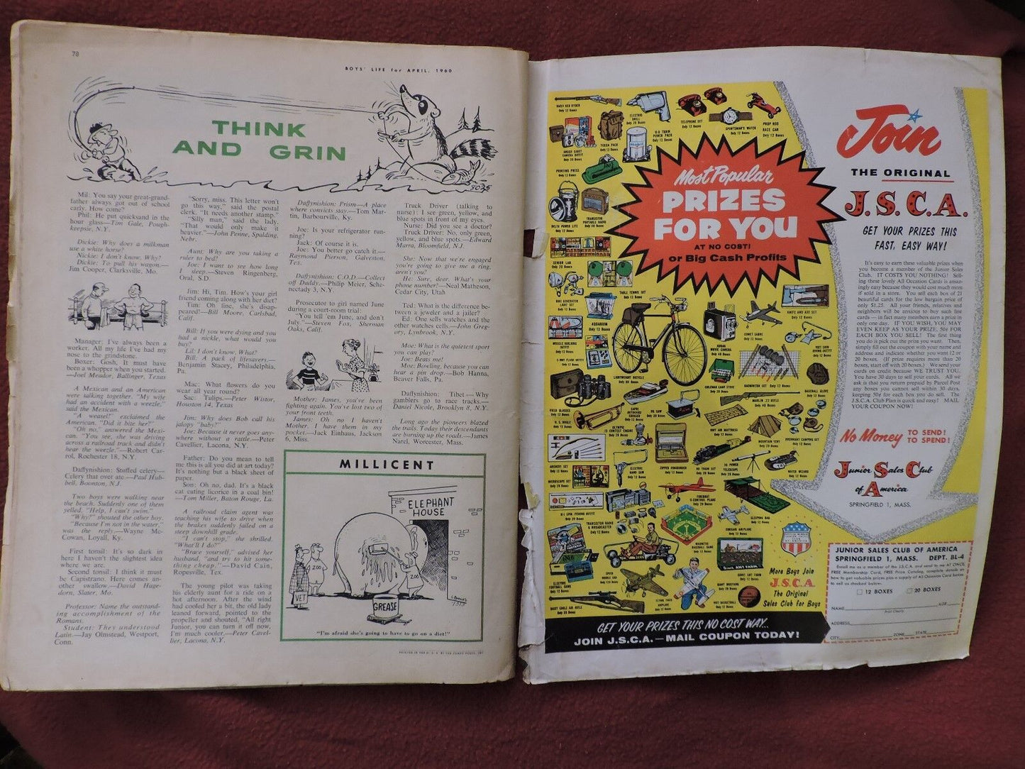 BOYS LIFE MAGAZINE -April 1960 PELICAN