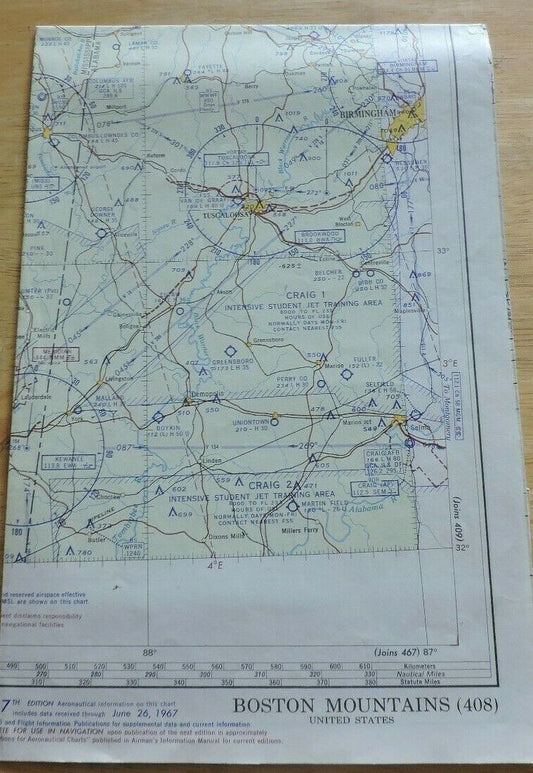 Boston Mountains Aeronautical Chart