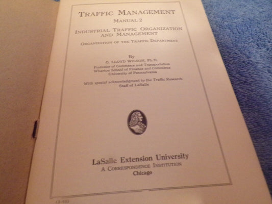 Traffic Management Training Service - Manual No. 2 (Organization and Management)