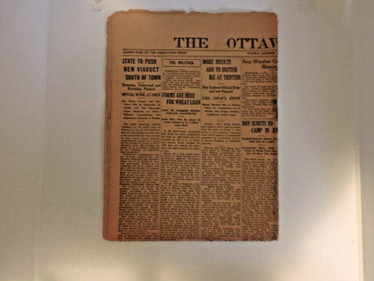 Vintage Edition June 23rd 1919: The Ottawa Kansas Herald