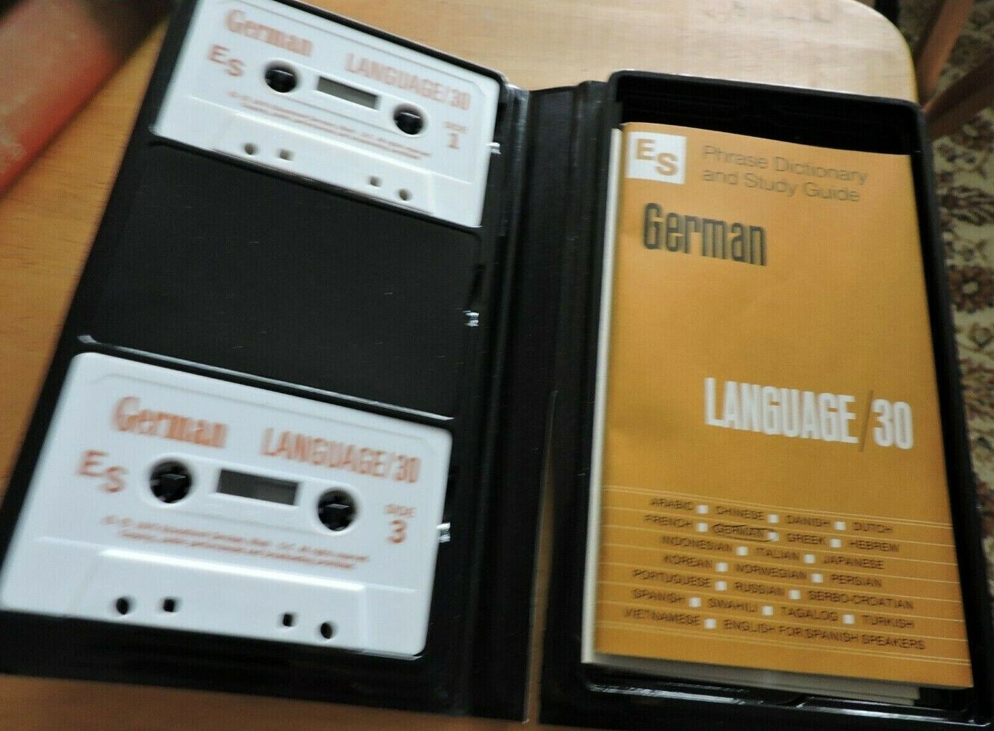 LANGUAGE /30 GERMAN (DEUTSCH) CONVERSATION COURSE/CASSETTE/PHASE DICTIONARY 1975
