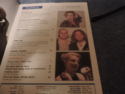 Playbill for Ann at Vivian Beaumont Theatre (June 2013)