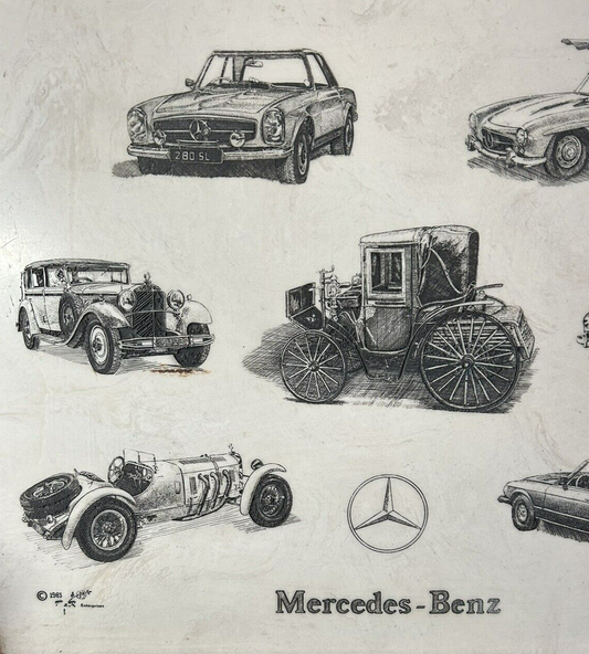 Artist Al Kennedy: Marble Mercedes-Benz Tile (20