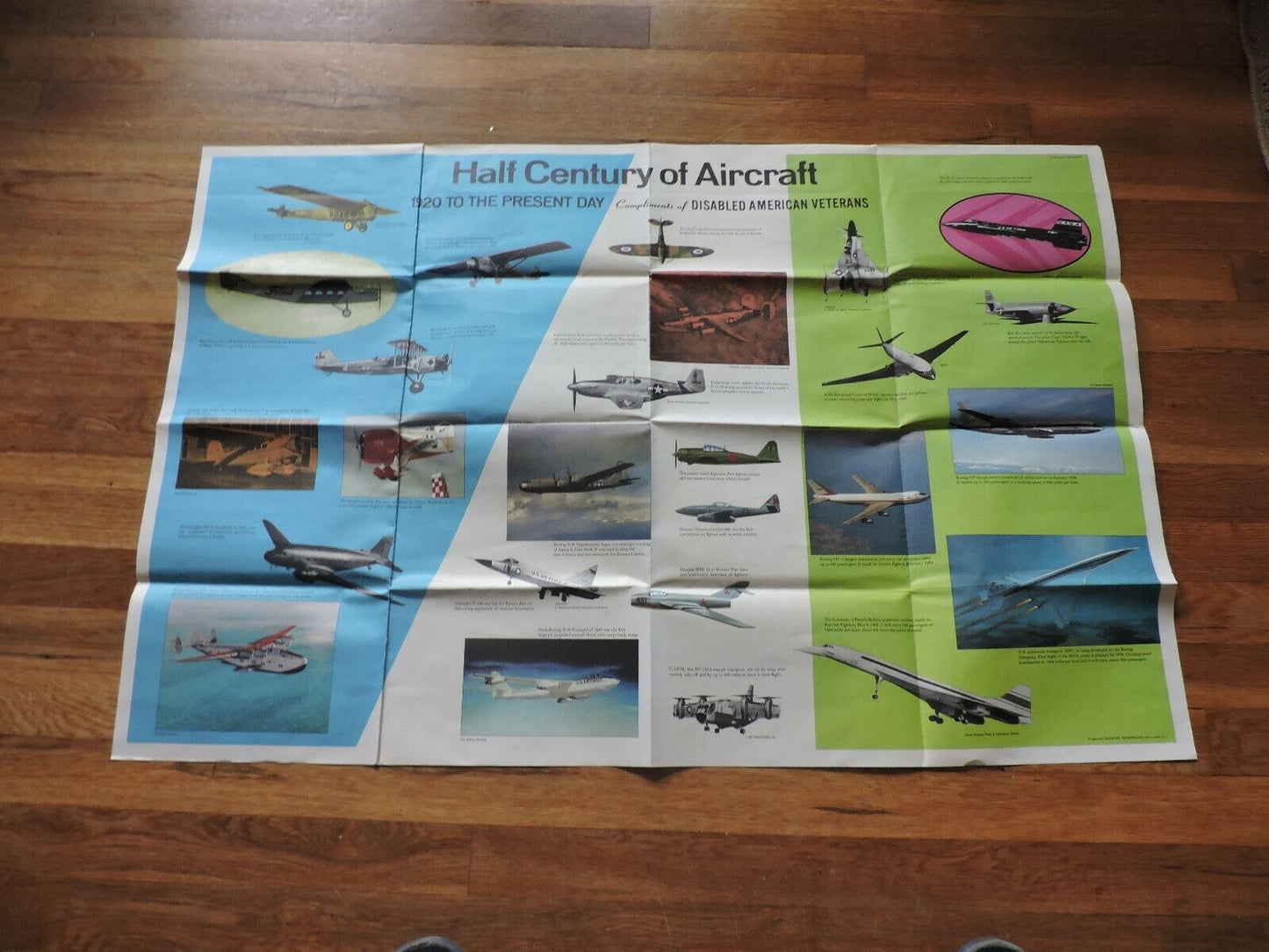DAV Created: Half Century (1920 to the Present) of Aircraft 2 Sided Poster