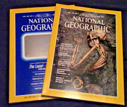 Lot of 14 National Geographics Magazines (1983 Full Year & 2 from 1984)