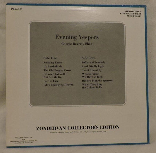 Evening Vespers Perfomed by:  George Beverly Shea Vinyl Album 33 1/3 RPM