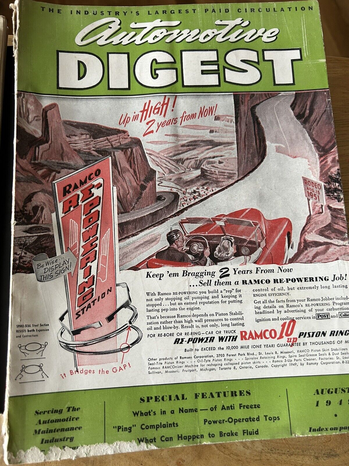 AUTOMOTIVE DIGEST MAGAZINE, AUGUST 1949