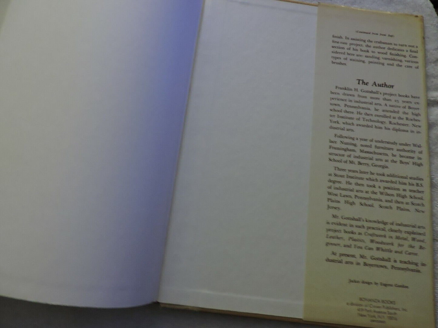 MAKING USEFUL THINGS OF WOOD BY FRANKLIN H. GOTTSHALL 1950