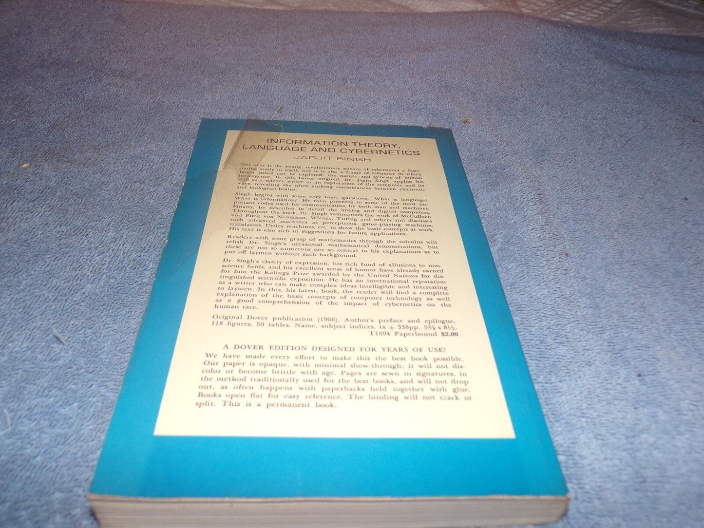 Great Ideas In Information Theory, Language and Cybernetics Jagjit Singh 1966