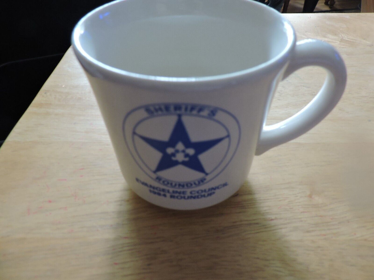 BOY SCOUT "SHERIFF'S ROUNDUP" 1984 EVANGELINE COUNCIL COFFEE MUG